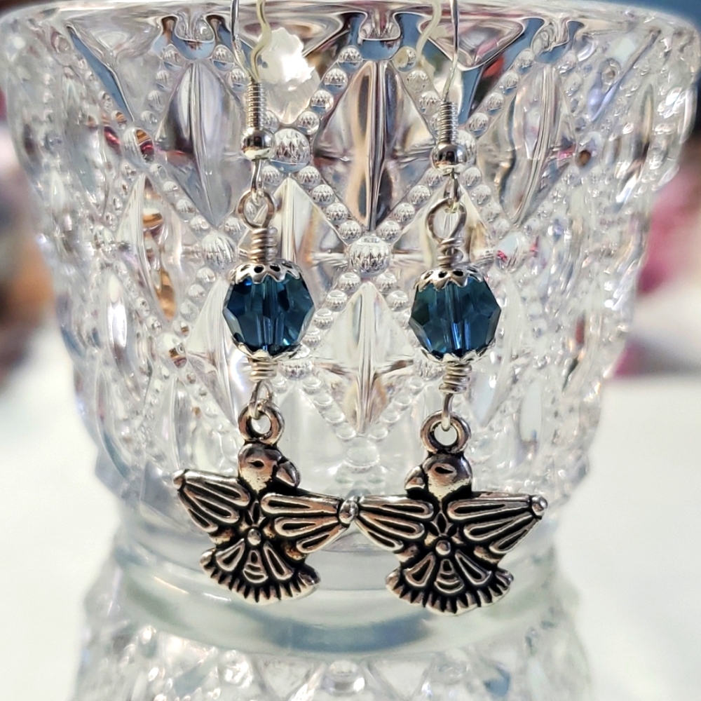 Sterling Silver Pierced Thunderbird Earrings!